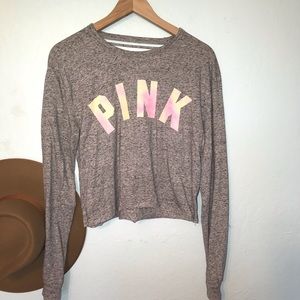 PINK Victoria’s Secret lace back long sleeve top